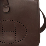 【6hb0094】エルメス ショルダーバッグ エヴリン2PM ヴォーエプソン ハバナ シルバー金具 □K刻印【中古】レディース