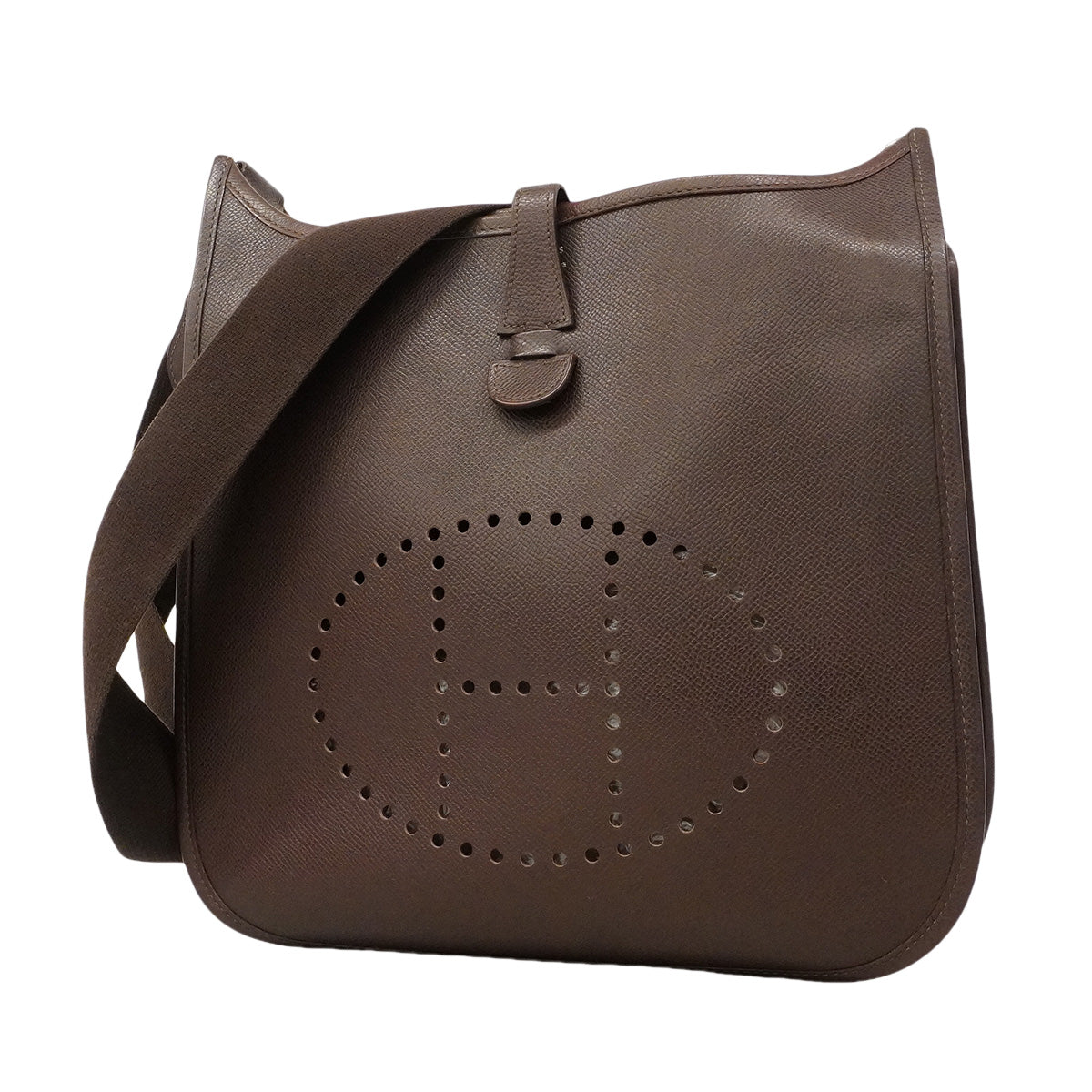 【6hb0094】エルメス ショルダーバッグ エヴリン2PM ヴォーエプソン ハバナ シルバー金具 □K刻印【中古】レディース