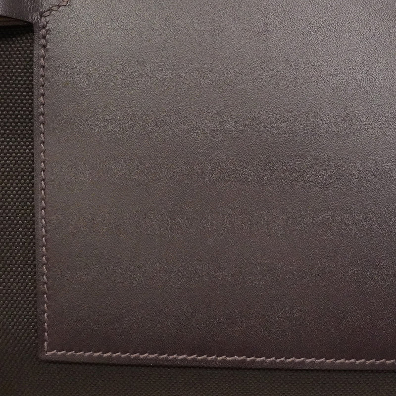 【6hb0095】エルメス ハンドバッグ エールバッグジップポケットPM トワルミリタリー ブラック ブラウン ゴールド金具 G刻印 2wayバッグ【中古】レディース
