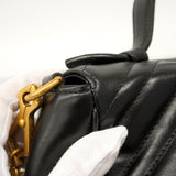 【6hb0098-k】グッチ ハンドバッグ GGマーモント 498110 レザー ブラック ゴールド金具 2wayバッグ【中古】レディース