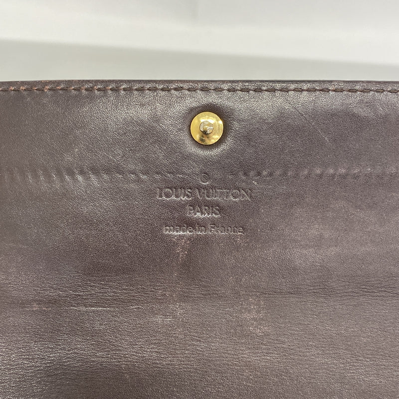 【6hb0114】ルイヴィトン 長財布 ヴェルニ ポルトフォイユサラ M93524 アマラント【中古】レディース
