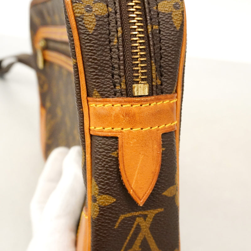 【6hb0119】ルイヴィトン クラッチバッグ モノグラム マルリードラゴンヌGM M51825 ブラウン【中古】メンズ
