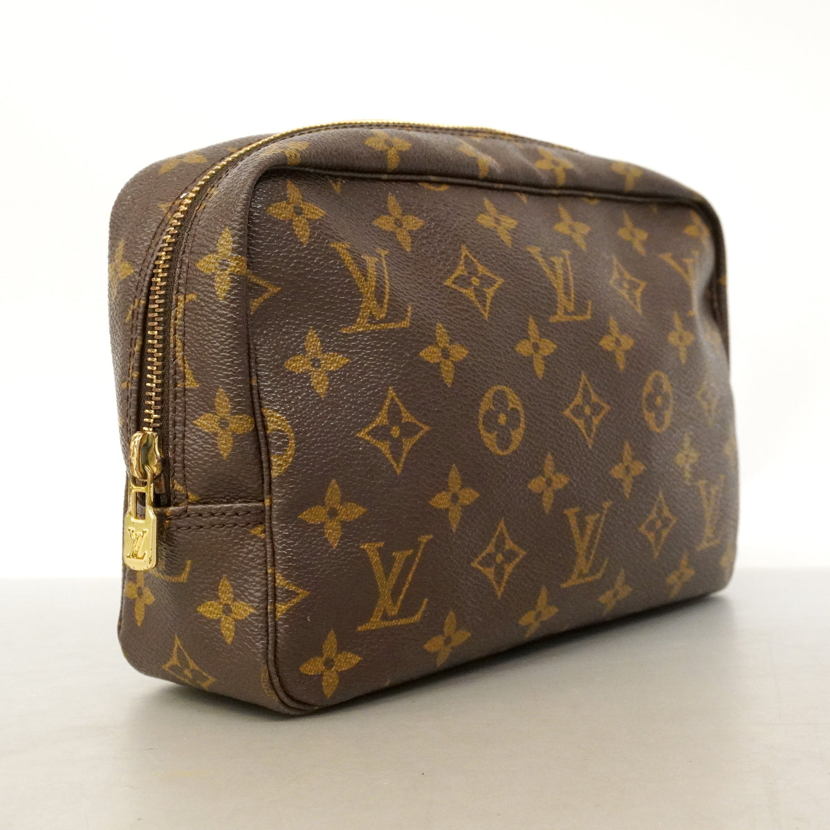 【6hb0120】ルイヴィトン ポーチ モノグラム トゥルーストワレット23 M47524 ブラウン【中古】レディース