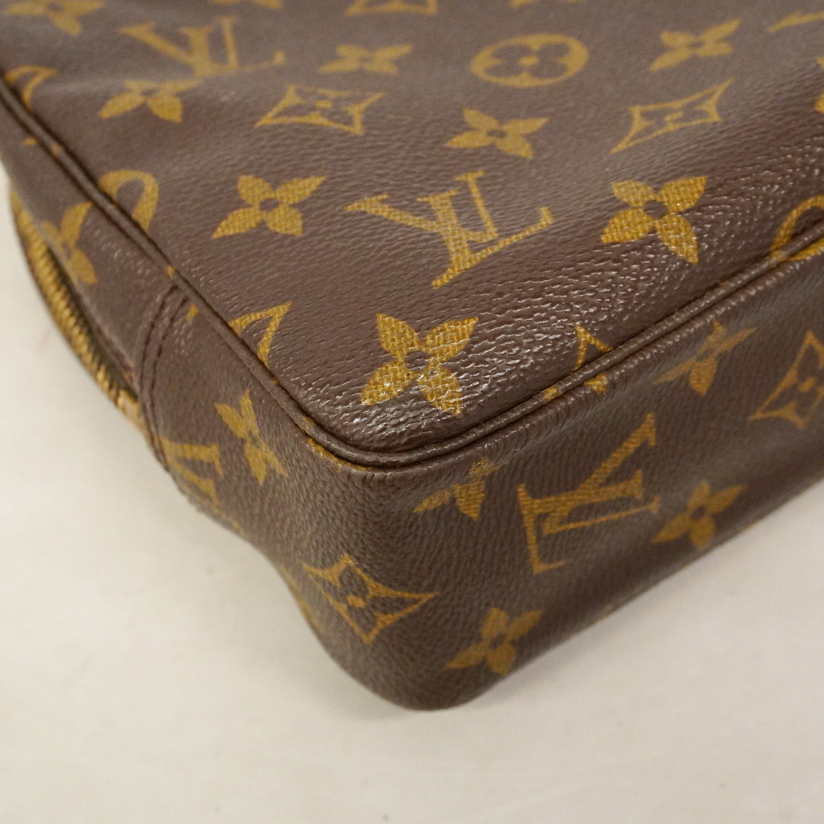 【6hb0120】ルイヴィトン ポーチ モノグラム トゥルーストワレット23 M47524 ブラウン【中古】レディース