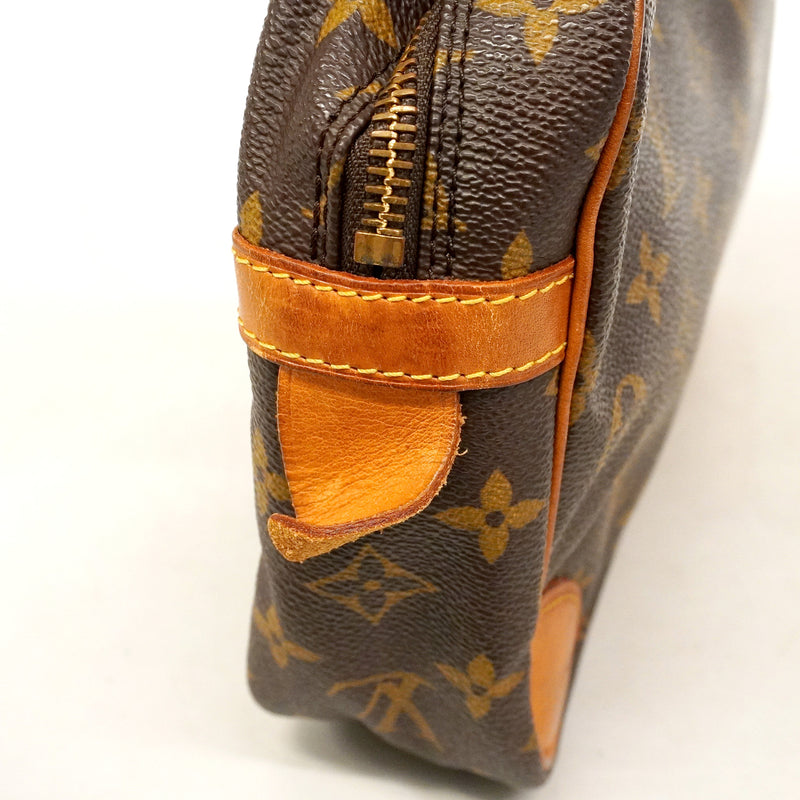 【6hb0121】ルイヴィトン クラッチバッグ モノグラム コンピエーニュ28 M51845 ブラウン【中古】メンズ