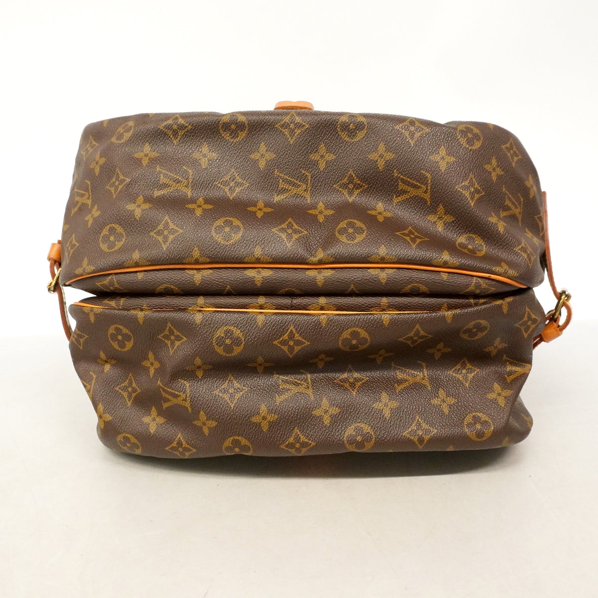 【6hb0125】ルイヴィトン ショルダーバッグ モノグラム ソミュール35 M42254 ブラウン【中古】レディース