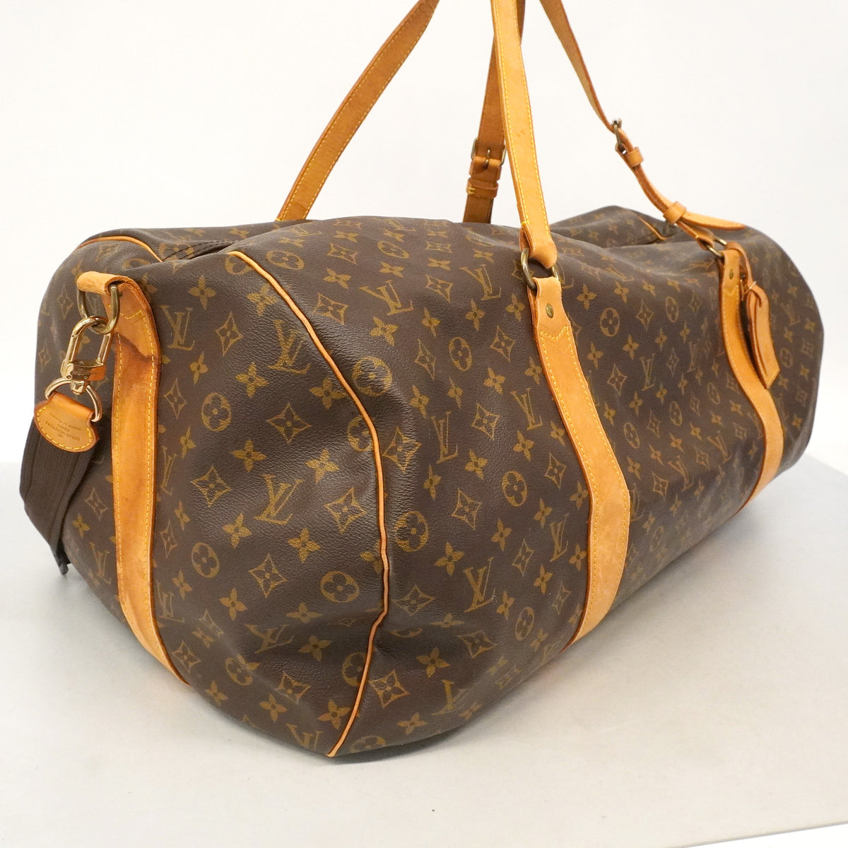 【6hb0126】ルイヴィトン ボストンバッグ モノグラム サックポロション M41222 ブラウン【中古】メンズ レディース ユニセックス