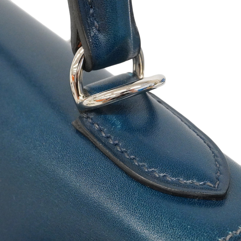 【6hb0128】エルメス ハンドバッグ ケリー28 ボックスカーフ コルヴェール シルバー金具 □L刻印 2wayバッグ【中古】レディース