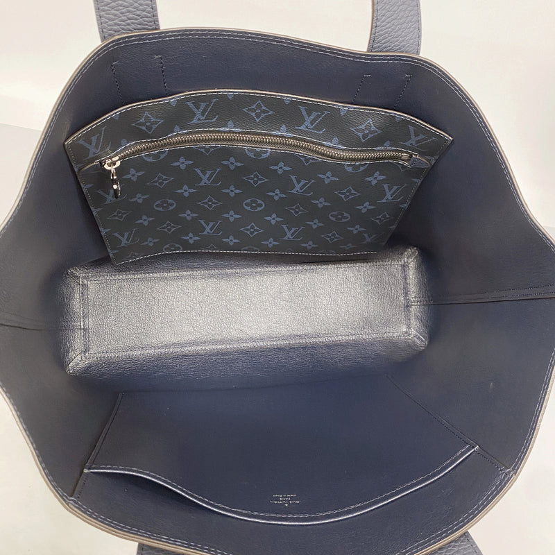 【6hb0129】ルイヴィトン トートバッグ トリヨン カバヴォワヤージュNV M53240 ネイビー【中古】メンズ