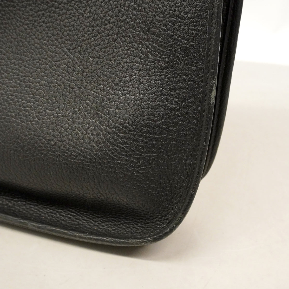 【6hb0137】エルメス ショルダーバッグ エヴリン1GM アルデンヌ ブラック ゴールド金具 〇Z刻印【中古】レディース