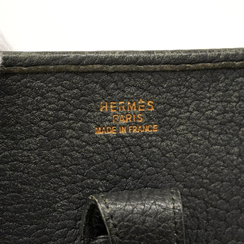 【6hb0137】エルメス ショルダーバッグ エヴリン1GM アルデンヌ ブラック ゴールド金具 〇Z刻印【中古】レディース