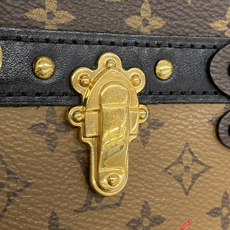 【6hb0146】ルイヴィトン ショルダーバッグ モノグラム・リバース トランククラッチ M43596 ブラウン ブラック【中古】レディース