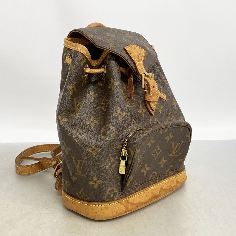 【6hb0147】ルイヴィトン リュック・デイパック モノグラム ミニモンスリ M51137 ブラウン【中古】レディース