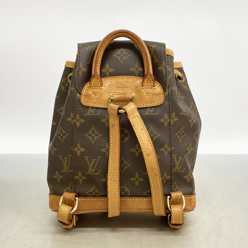 【6hb0147】ルイヴィトン リュック・デイパック モノグラム ミニモンスリ M51137 ブラウン【中古】レディース