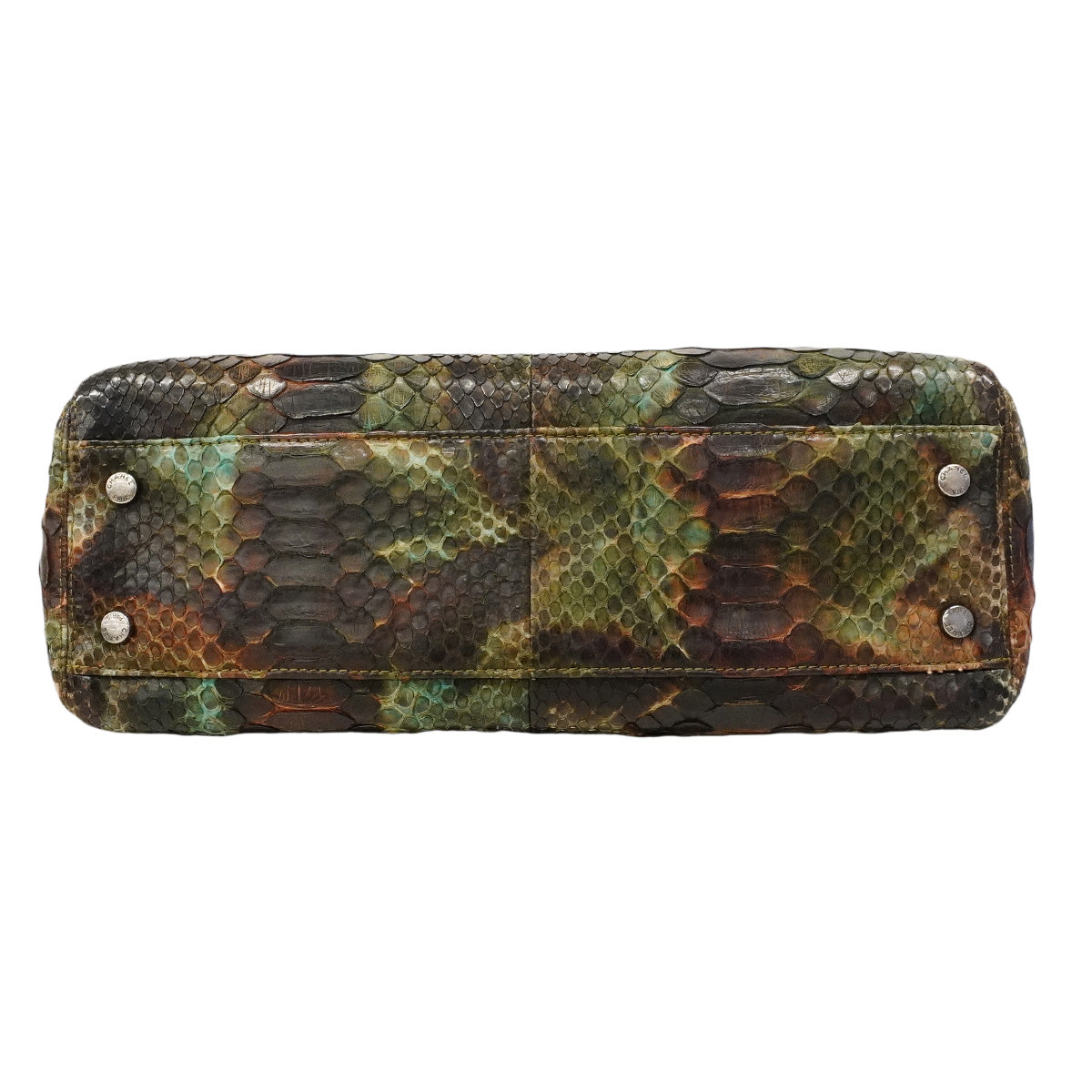 【6hb0158】シャネル トートバッグ エグゼクティブ パイソン ブラウン シルバー金具【中古】レディース