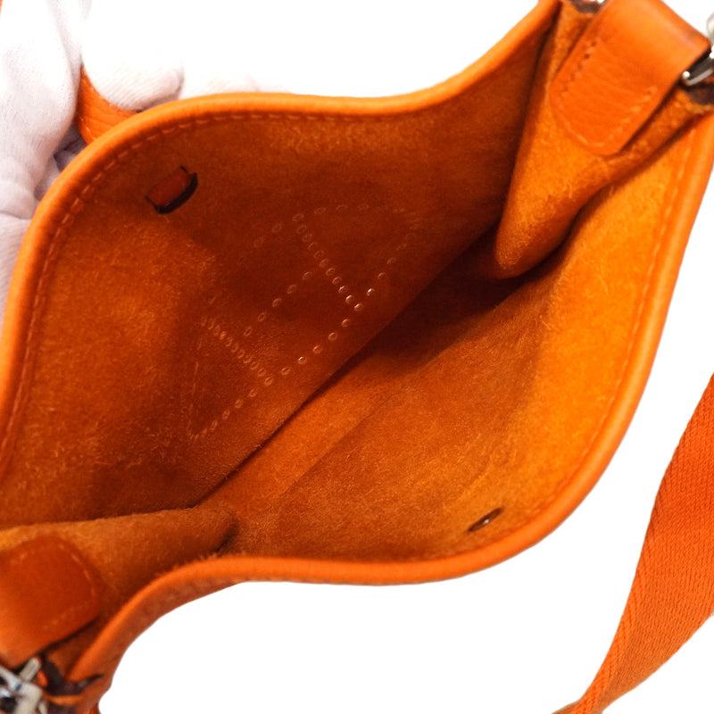 【6hb0160】エルメス ショルダーバッグ エヴリンTPM トリヨンクレマンス オレンジ シルバー金具 B刻印【中古】レディース