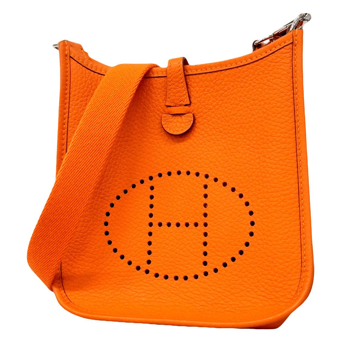 【6hb0160】エルメス ショルダーバッグ エヴリンTPM トリヨンクレマンス オレンジ シルバー金具 B刻印【中古】レディース