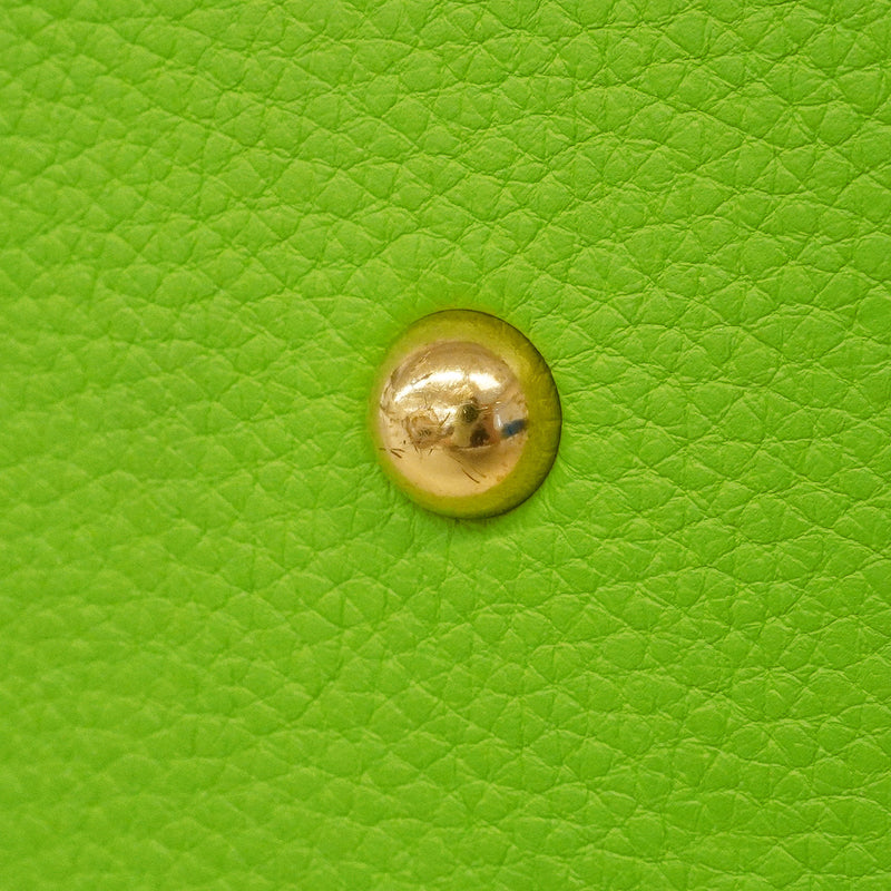【6hb0161】エルメス ハンドバッグ ボリード35 トリヨンクレマンス アップルグリーン ゴールド金具 □G刻印 2wayバッグ【中古】レディース