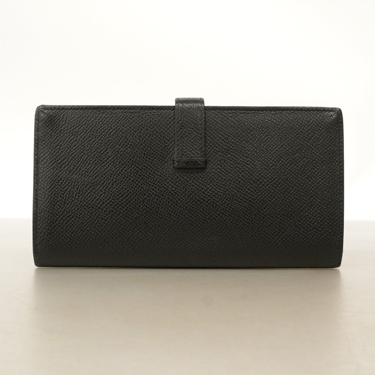 【6hb0173】エルメス 長財布 ベアンスフレ ヴォーエプソン ブラック ゴールド金具 Y刻印【中古】レディース