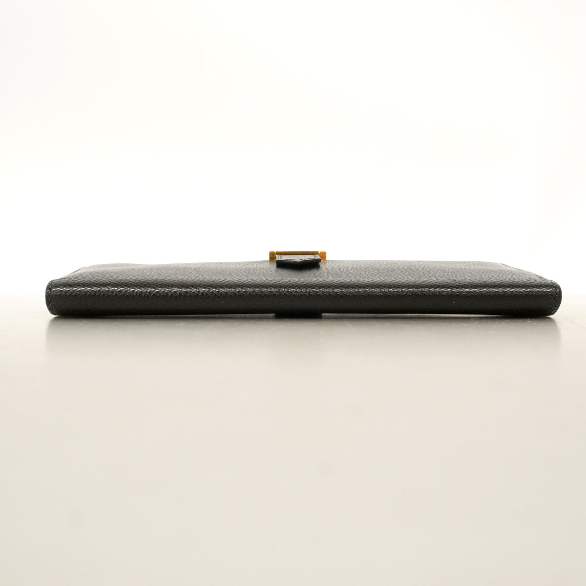 【6hb0173】エルメス 長財布 ベアンスフレ ヴォーエプソン ブラック ゴールド金具 Y刻印【中古】レディース