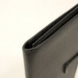【6hb0173】エルメス 長財布 ベアンスフレ ヴォーエプソン ブラック ゴールド金具 Y刻印【中古】レディース