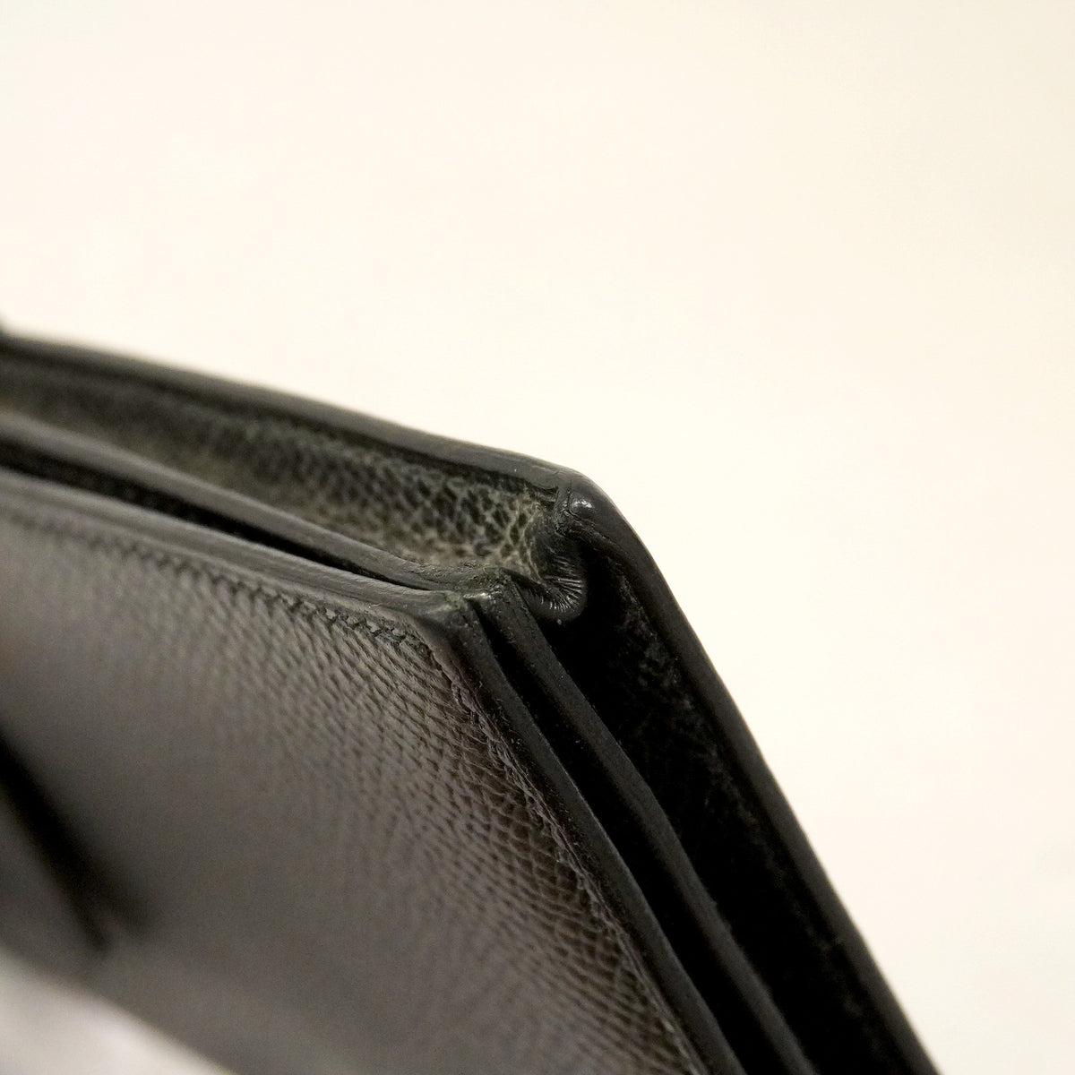 【6hb0173】エルメス 長財布 ベアンスフレ ヴォーエプソン ブラック ゴールド金具 Y刻印【中古】レディース