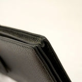 【6hb0173】エルメス 長財布 ベアンスフレ ヴォーエプソン ブラック ゴールド金具 Y刻印【中古】レディース