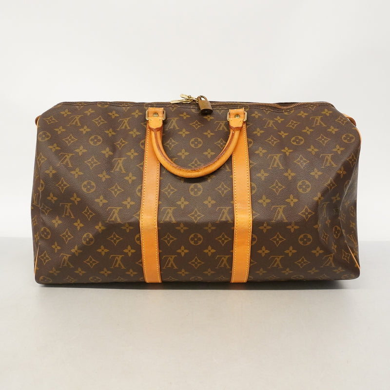 【6hb0179】ルイヴィトン ボストンバッグ モノグラム キーポル50 M41426 ブラウン【中古】メンズ レディース ユニセックス