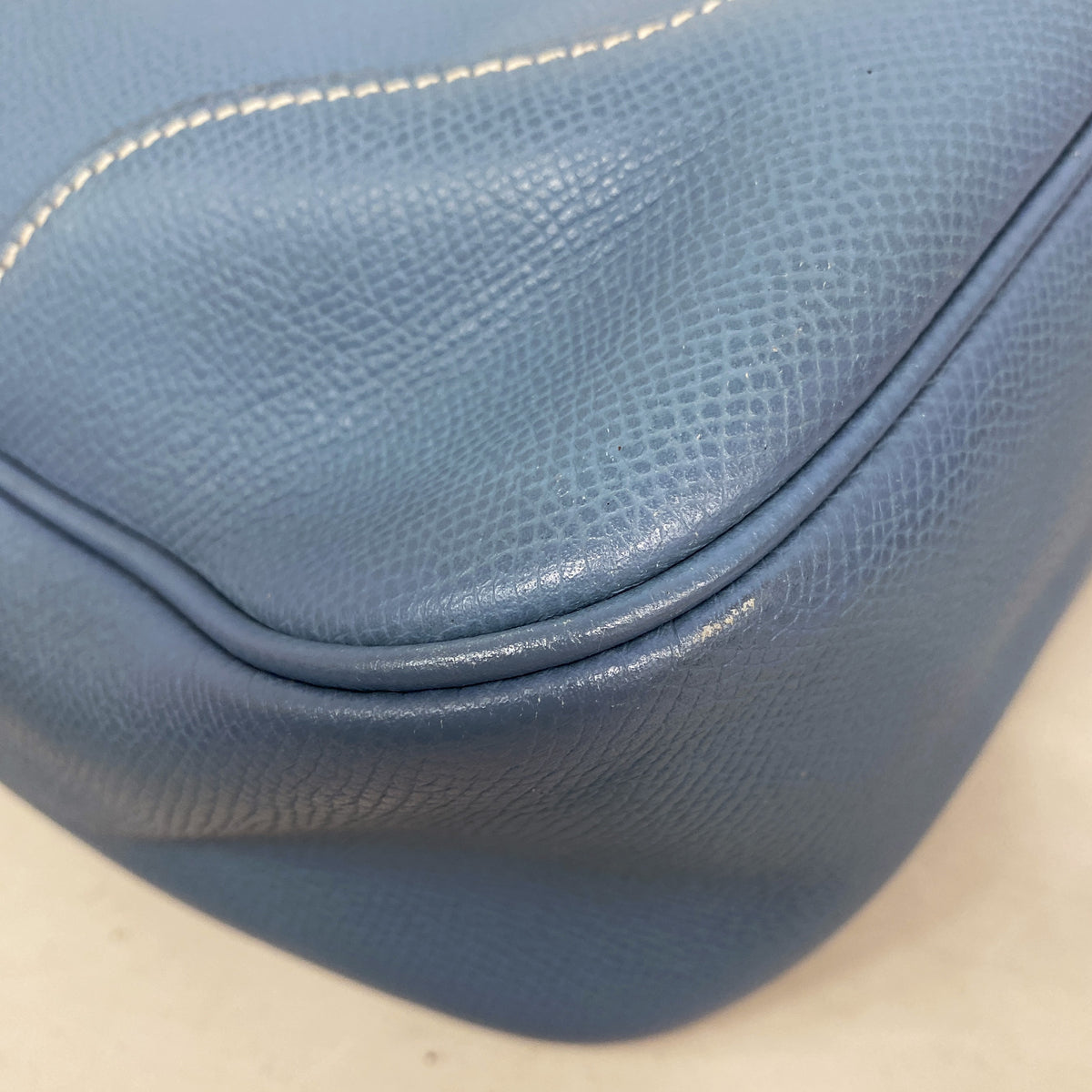【6hb0182】エルメス ショルダーバッグ トリム31 ヴォーエプソン ブルージーン シルバー金具 □J刻印【中古】レディース