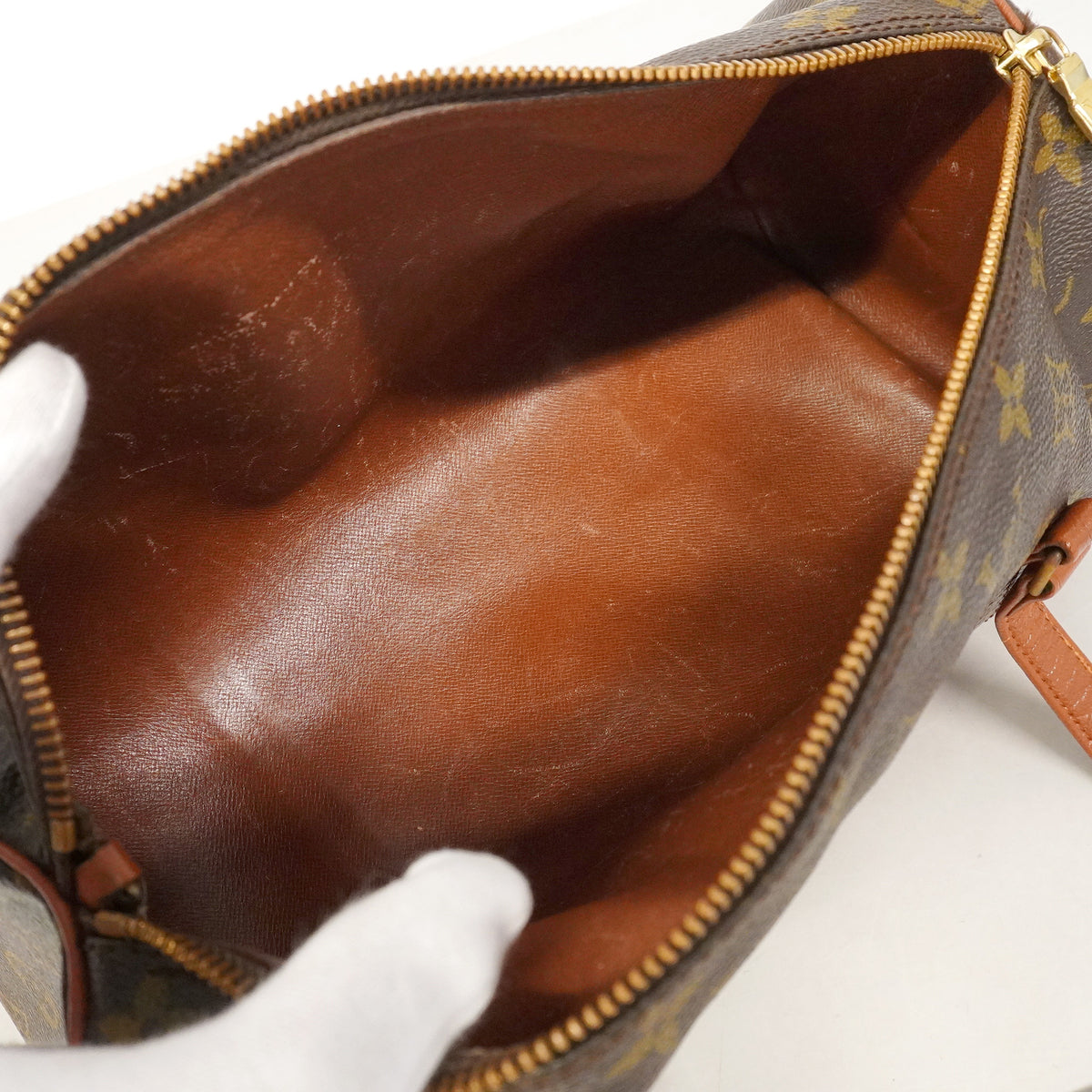 【6hb0194】ルイヴィトン ハンドバッグ モノグラム パピヨン30 M51385 ブラウン【中古】レディース