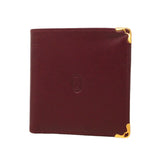 【6hb0200】カルティエ 財布 マスト レザー ボルドー ゴールド金具【中古】メンズ