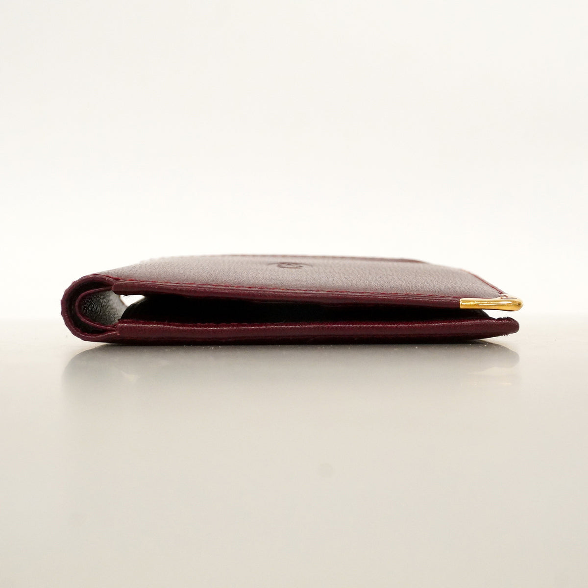 【6hb0200】カルティエ 財布 マスト レザー ボルドー ゴールド金具【中古】メンズ