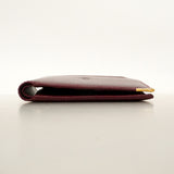 【6hb0200】カルティエ 財布 マスト レザー ボルドー ゴールド金具【中古】メンズ