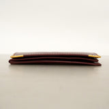 【6hb0201】カルティエ カードケース マスト レザー ボルドー ゴールド金具【中古】メンズ レディース ユニセックス
