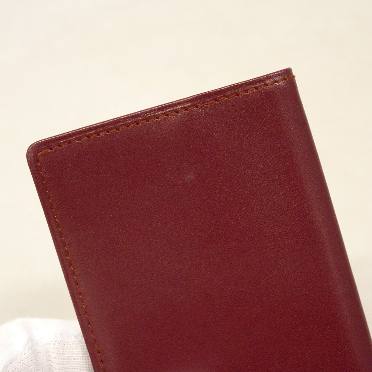 【6hb0201】カルティエ カードケース マスト レザー ボルドー ゴールド金具【中古】メンズ レディース ユニセックス
