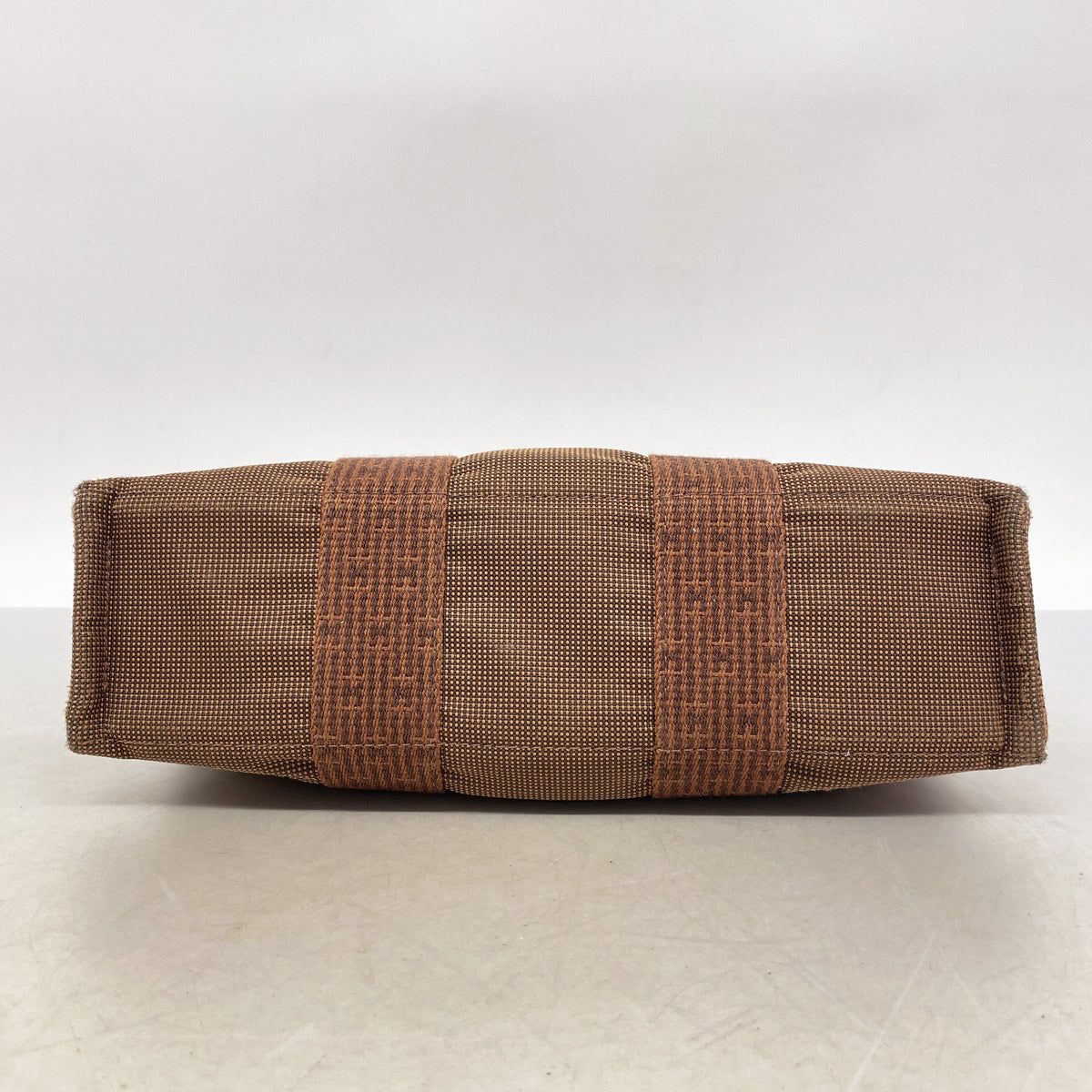 【6hb0203】エルメス トートバッグ エールラインPM ナイロン ブラウン シルバー金具【中古】レディース