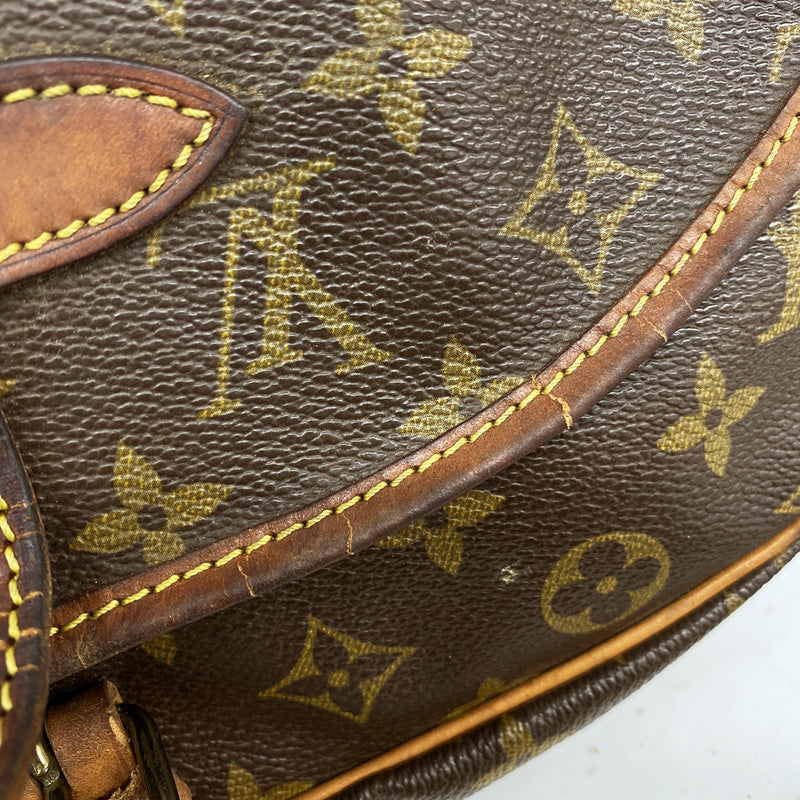 【6hb0210】ルイヴィトン ショルダーバッグ モノグラム ソミュール30 M42256 ブラウン【中古】レディース