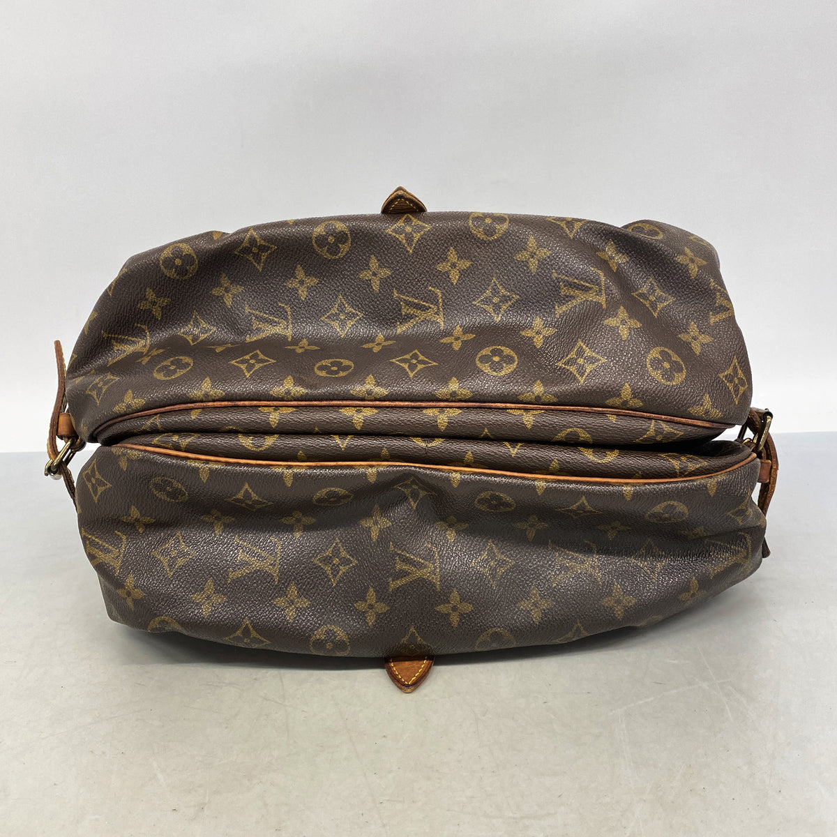 【6hb0211】ルイヴィトン ショルダーバッグ モノグラム ソミュール35 M42254 ブラウン【中古】レディース