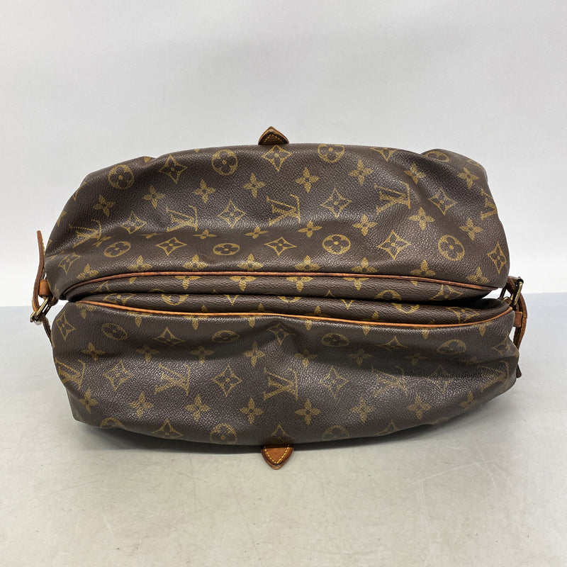 【6hb0211】ルイヴィトン ショルダーバッグ モノグラム ソミュール35 M42254 ブラウン【中古】レディース