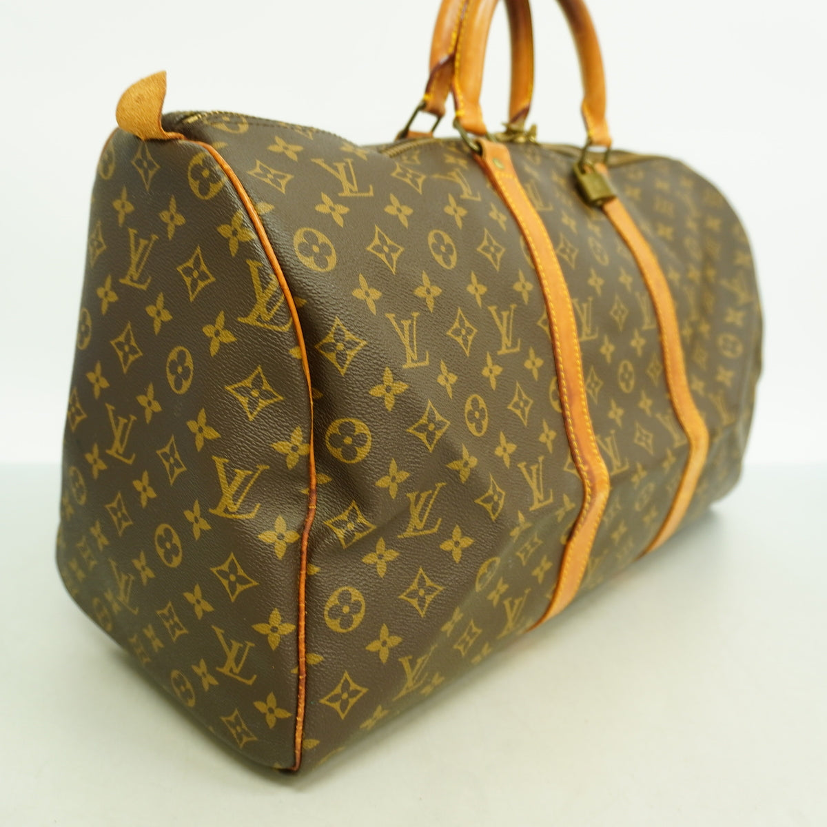 【6hb0249】ルイヴィトン ボストンバッグ モノグラム キーポル50 M41426 ブラウン【中古】メンズ レディース ユニセックス