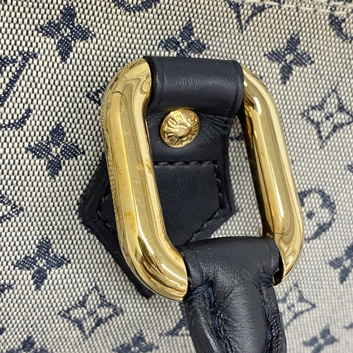 【6hb0276】ルイヴィトン ハンドバッグ モノグラム・ミニ アルマロン M92205 ブルー【中古】レディース