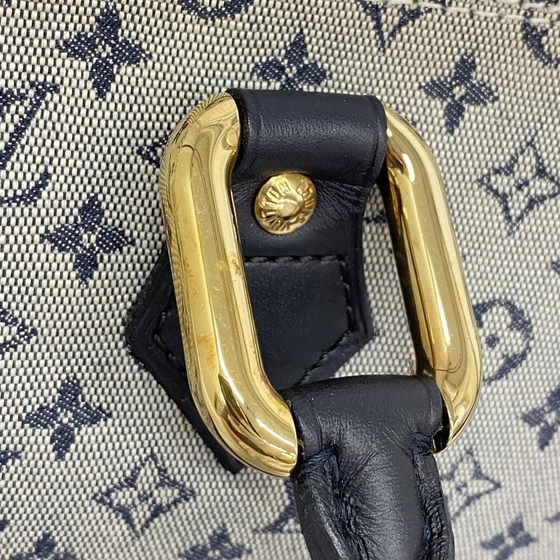 【6hb0276】ルイヴィトン ハンドバッグ モノグラム・ミニ アルマロン M92205 ブルー【中古】レディース