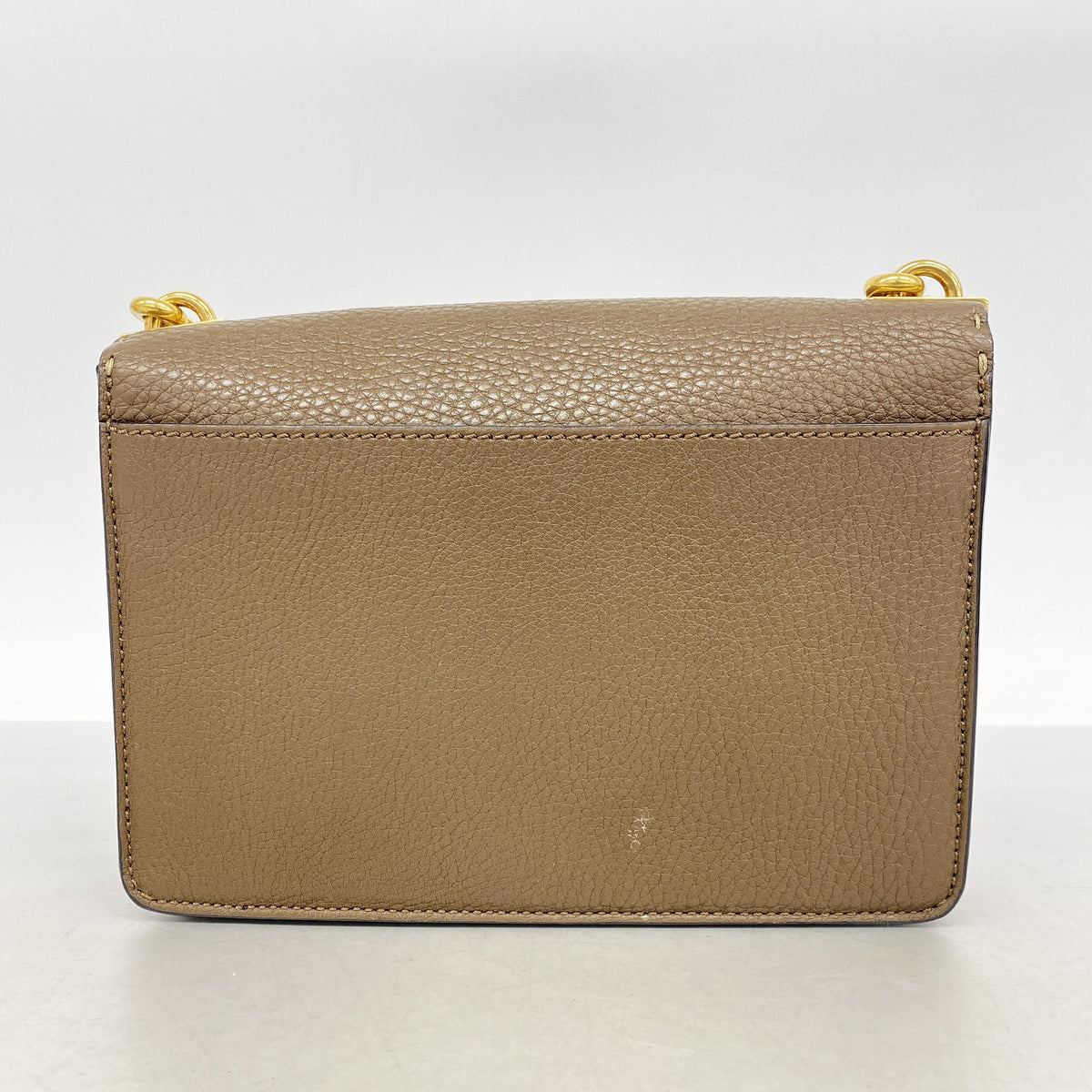 【6hb0281】フェンディ ショルダーバッグ セレリア レザー ブラウン ゴールド金具【中古】レディース