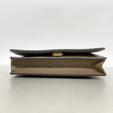 【6hb0281】フェンディ ショルダーバッグ セレリア レザー ブラウン ゴールド金具【中古】レディース