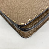 【6hb0281】フェンディ ショルダーバッグ セレリア レザー ブラウン ゴールド金具【中古】レディース