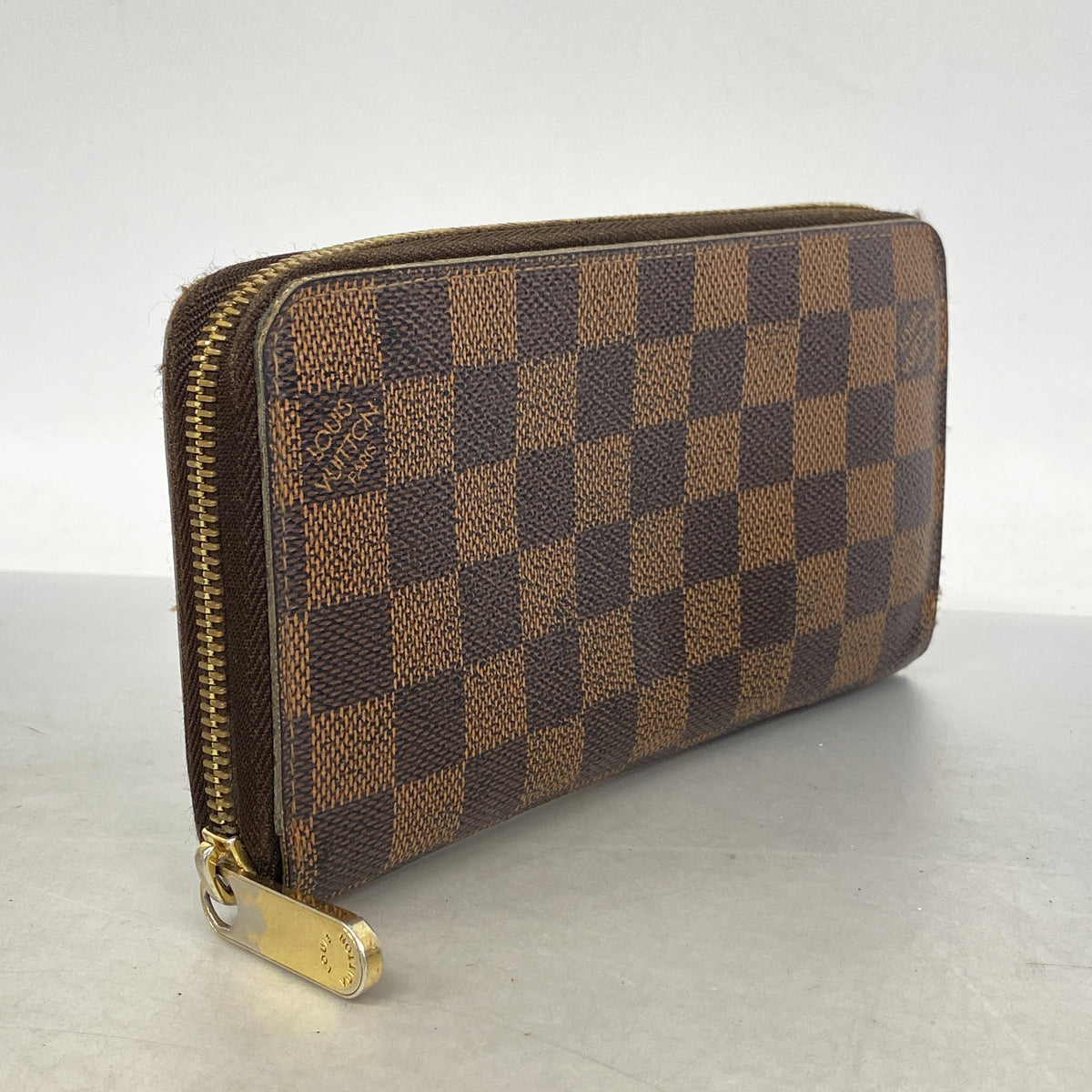 【6hb0289】ルイヴィトン 長財布 ダミエ ジッピーウォレット N60015 エベヌ【中古】メンズ レディース ユニセックス