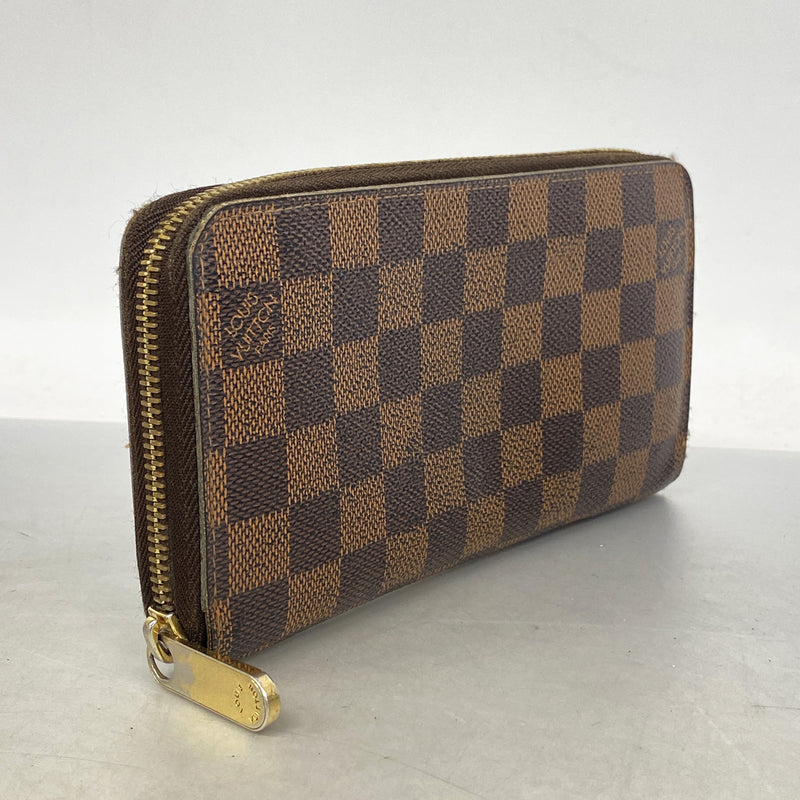 【6hb0289】ルイヴィトン 長財布 ダミエ ジッピーウォレット N60015 エベヌ【中古】メンズ レディース ユニセックス