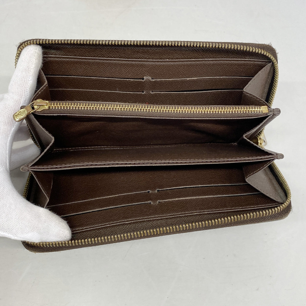 【6hb0289】ルイヴィトン 長財布 ダミエ ジッピーウォレット N60015 エベヌ【中古】メンズ レディース ユニセックス
