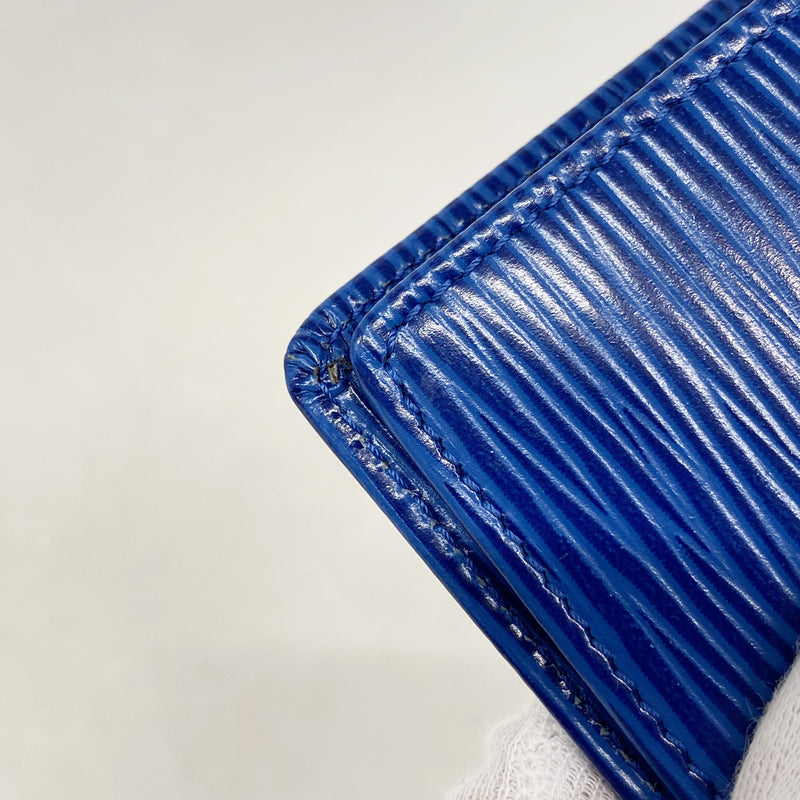 【6hb0290】ルイヴィトン 財布 エピ ポルトビエカルトクレディモネ M63545 トレドブルー【中古】メンズ