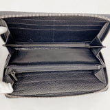 【6hb0293】グッチ 長財布 GGエンボス 739484 レザー ブラック シルバー金具【中古】メンズ